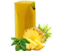 Suco de polpa de abacaxi com hortelã